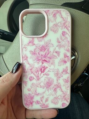 Pink Floral Protective Phone Case — Elegant Slim Cover